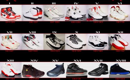 jordan shoe numbers in order