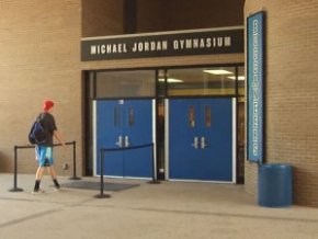 Michael Jordan Gymnasium at Laney high-school.